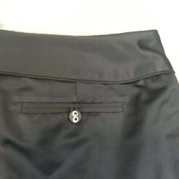 ETCETERA Dress Pants 12 Wool Blend Mid Rise Wide Leg Coot Solid Black Career - Picture 10 of 12